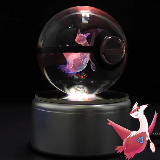 Latias Large Crystal Pokeball 3D Laser Engraving