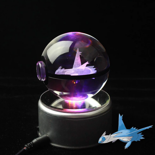 Latios Large Crystal Pokeball 3D Laser Engraving