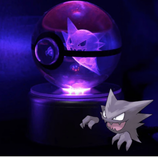 Haunter Large Crystal Pokeball 3D Laser Engraving