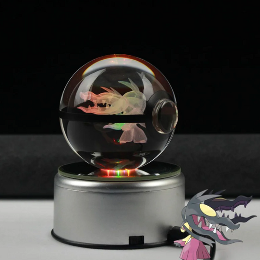 Mega Mawile Large Crystal Pokeball 3D Laser Engraving