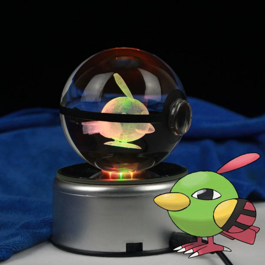 Natu Large Crystal Pokeball 3D Laser Engraving