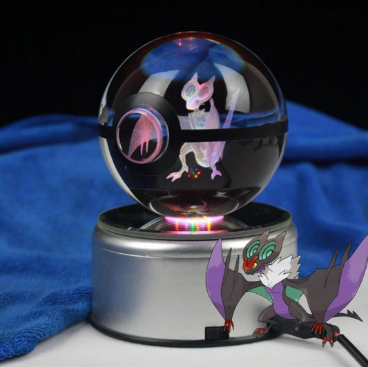 Noivern Large Crystal Pokeball 3D Laser Engraving