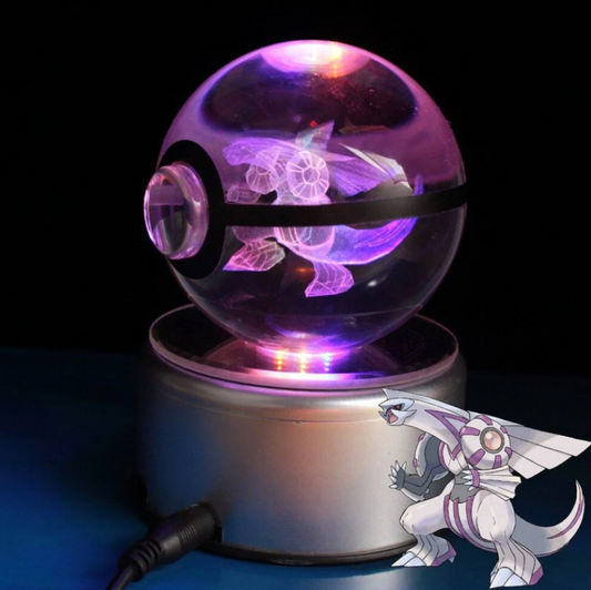 Palkia Large Crystal Pokeball 3D Laser Engraving