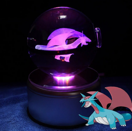 Salamence Large Crystal Pokeball 3D Laser Engraving