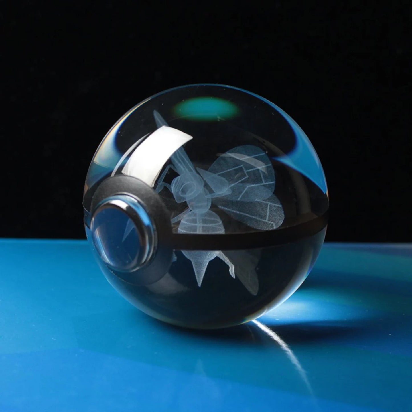 Beedrill Large Crystal Pokeball 3D Laser Engraving