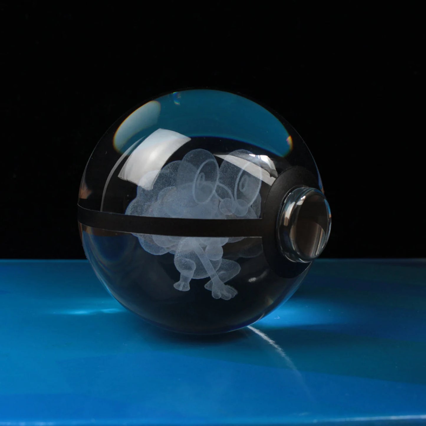 Froakie Large Crystal Pokeball 3D Laser Engraving