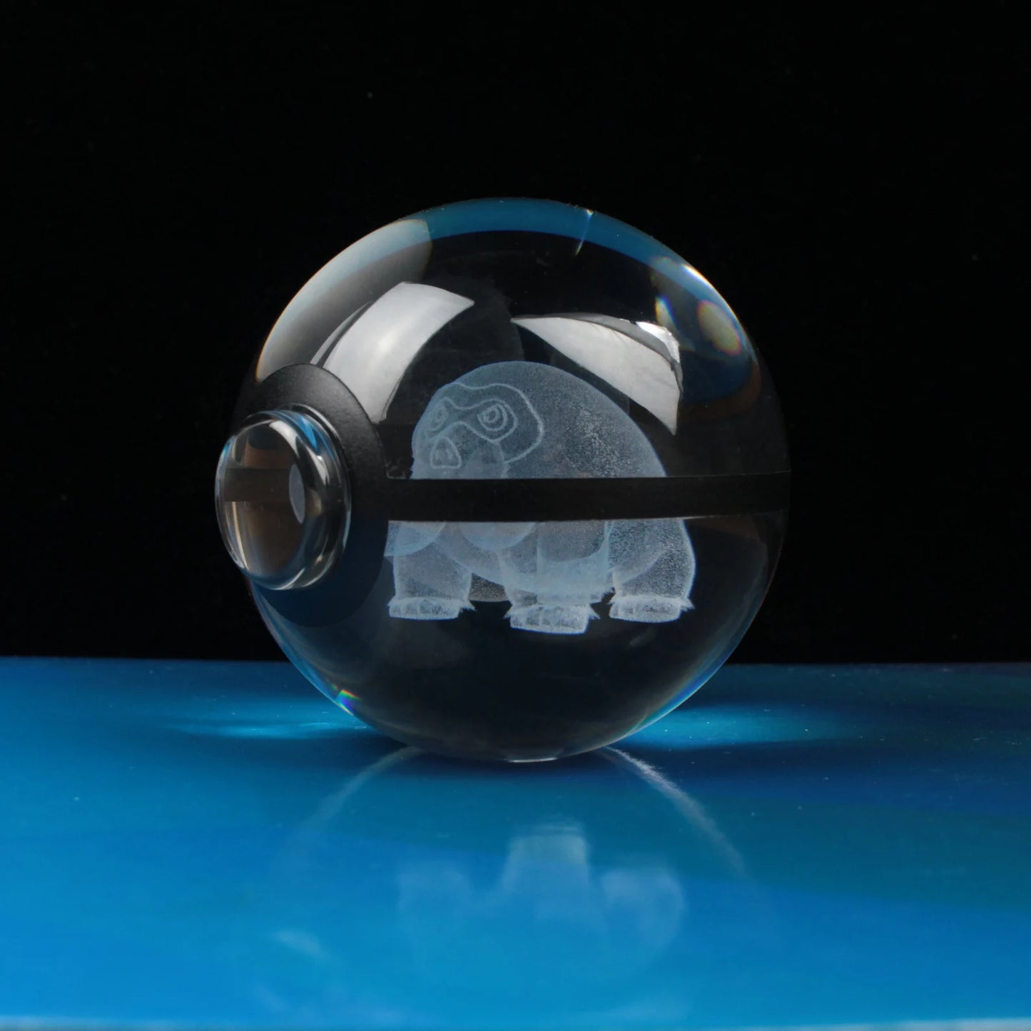 Mamoswine Large Crystal Pokeball 3D Laser Engraving