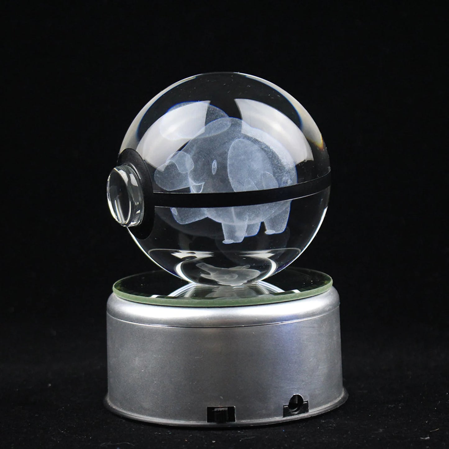 Phanpy Large Crystal Pokeball 3D Laser Engraving