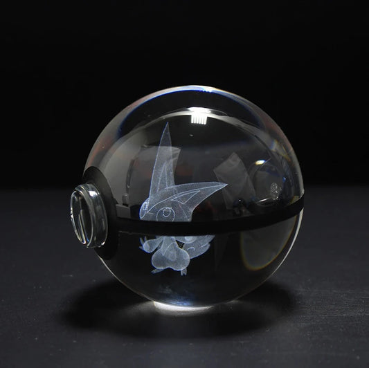 Victini Large Crystal Pokeball 3D Laser Engraving