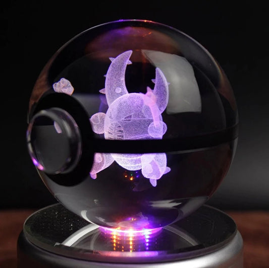 Pinsir Large Crystal Pokeball 3D Laser Engraving