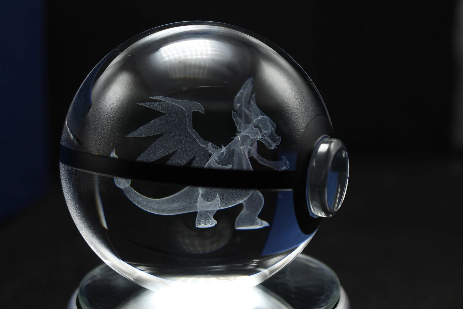Onix Large Crystal Pokeball 3D Laser Engraving – Crystal PokeVerse