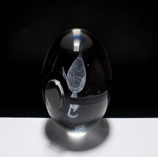 Poipole Large Crystal Pokeball 3D Laser Engraving