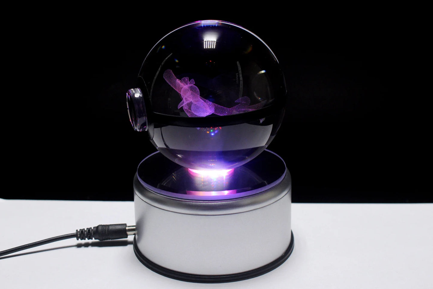Farfetch'd Large Crystal Pokeball 3D Laser Engraving