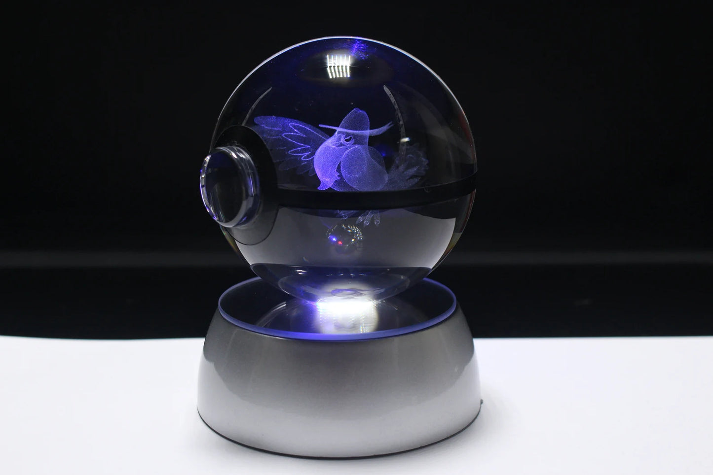 Honchkrow Large Crystal Pokeball 3D Laser Engraving