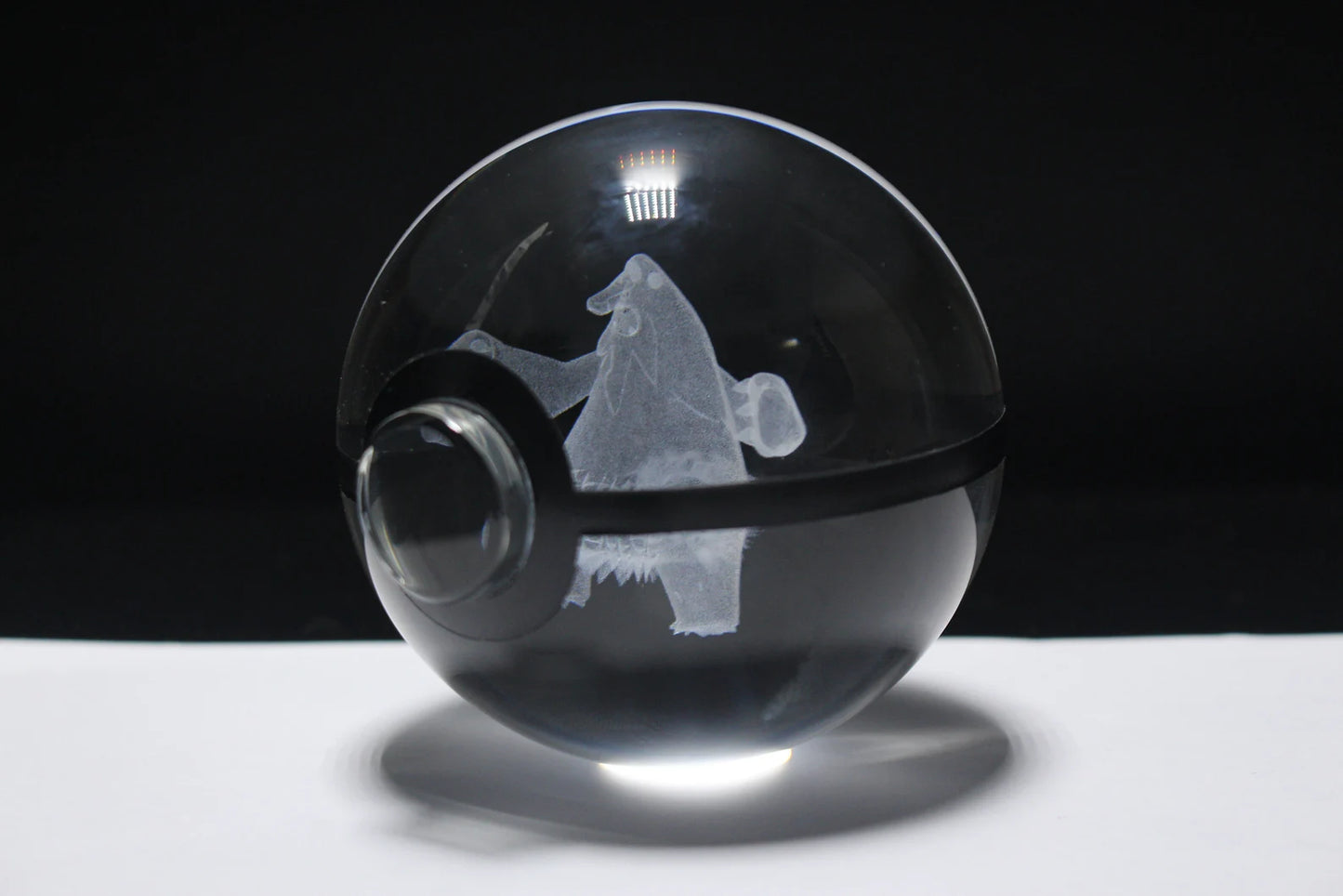 Beartic Large Crystal Pokeball 3D Laser Engraving