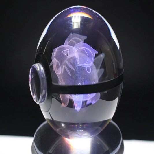 Nidoran Female ♀ Large Crystal Pokeball 3D Laser Engraving