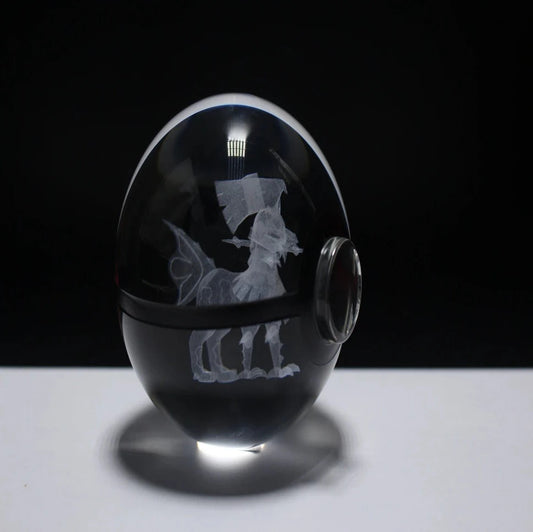 Type Null Large Crystal Pokeball 3D Laser Engraving