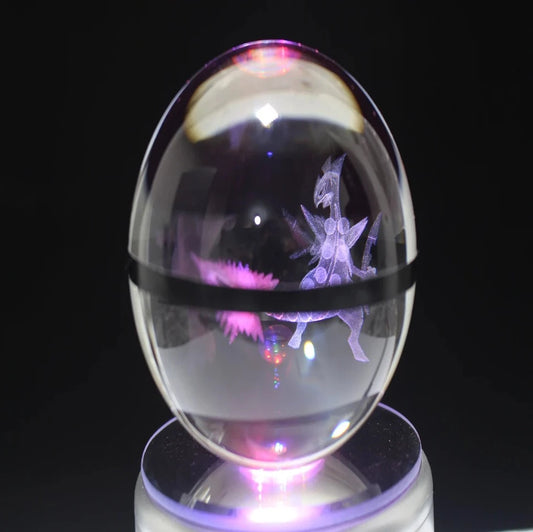 Mega Sceptile Large Crystal Pokeball 3D Laser Engraving