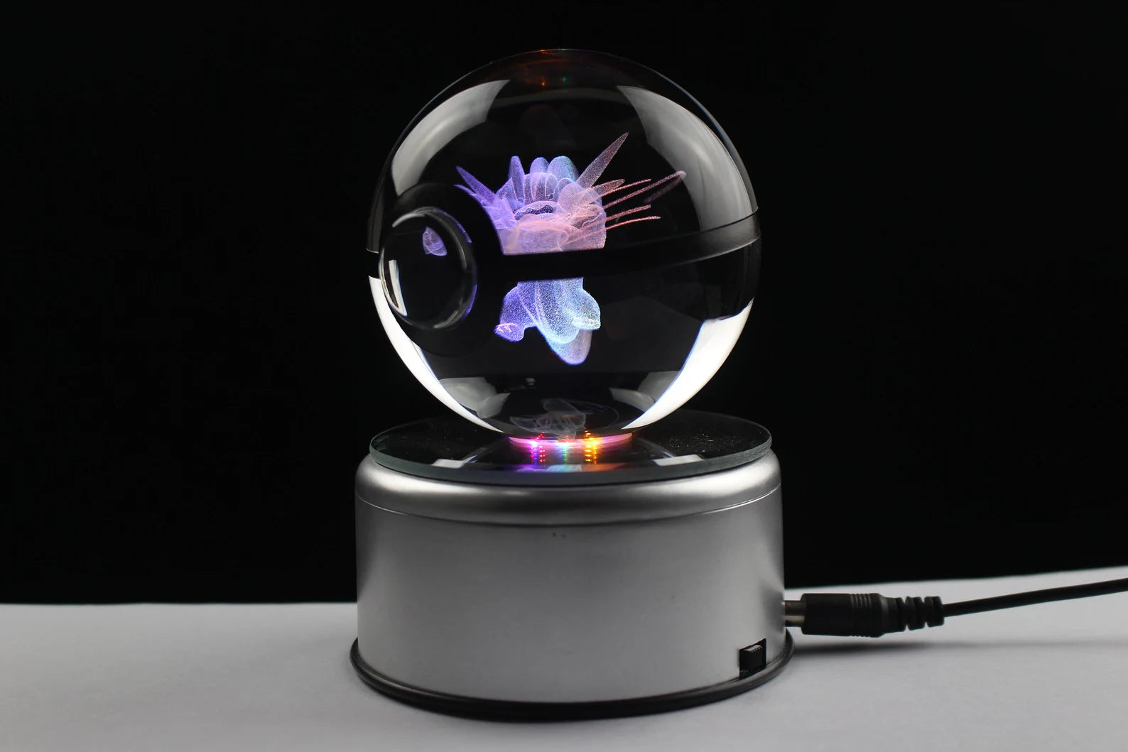 Onix Large Crystal Pokeball 3D Laser Engraving – Crystal PokeVerse