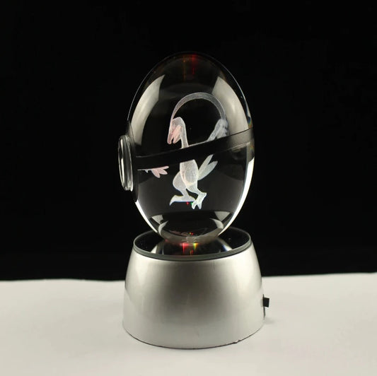 Grovyle Large Crystal Pokeball 3D Laser Engraving