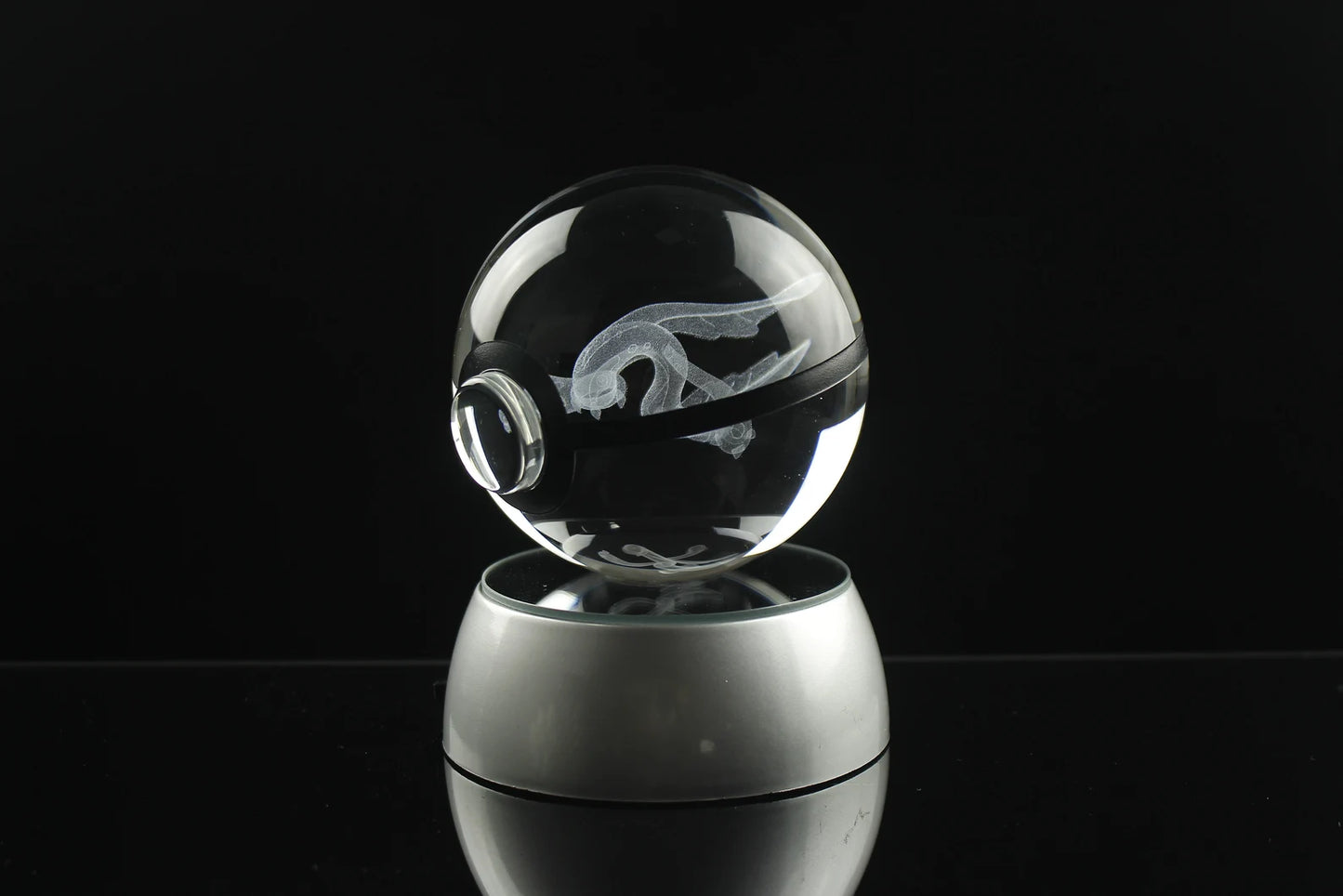 Eelektross Large Crystal Pokeball 3D Laser Engraving