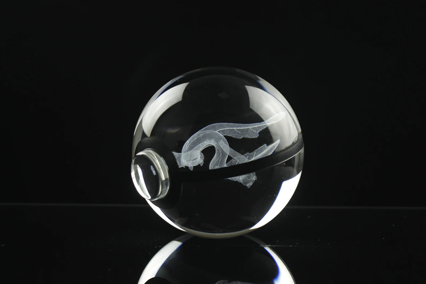 Eelektross Large Crystal Pokeball 3D Laser Engraving