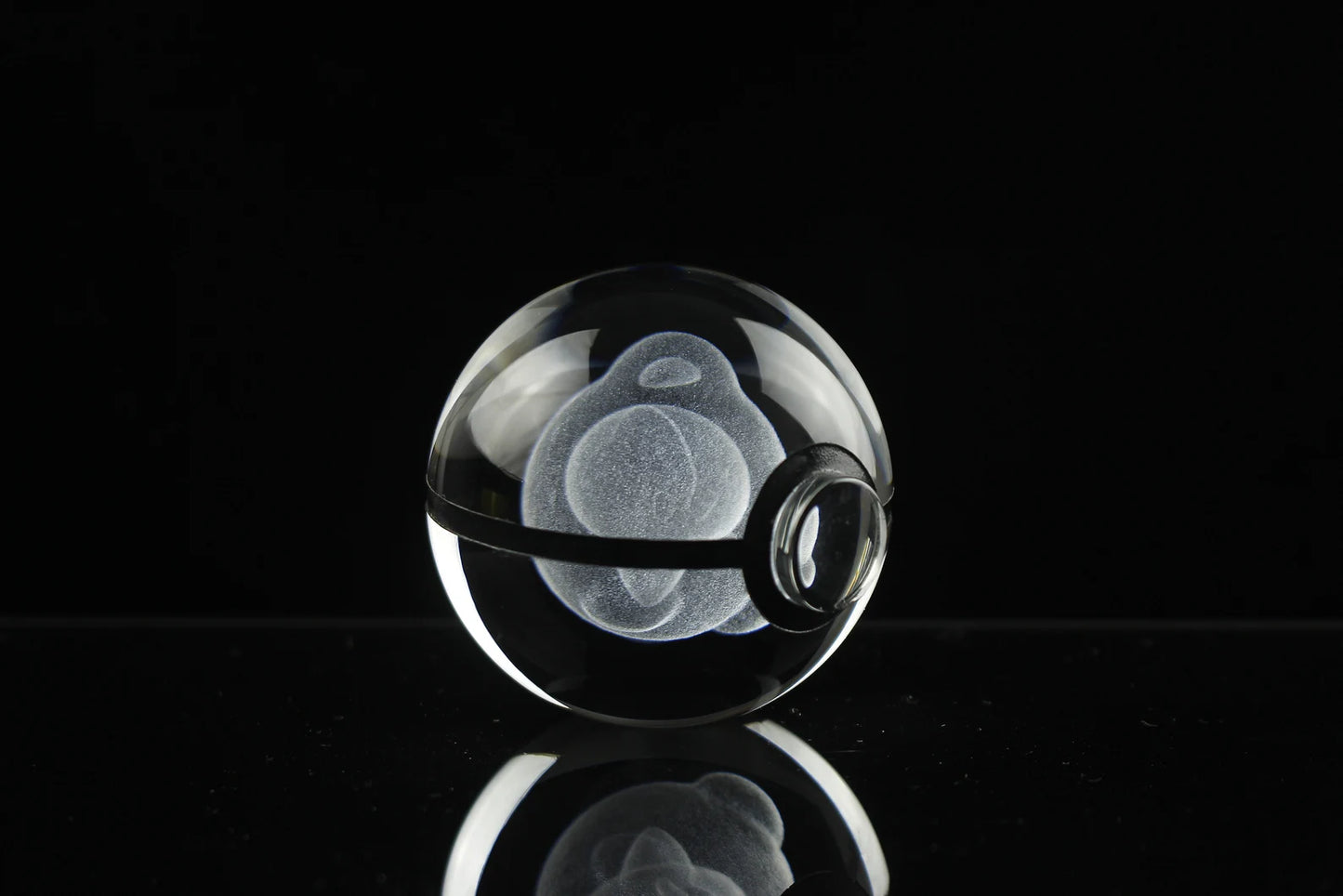 Duosion Large Crystal Pokeball 3D Laser Engraving